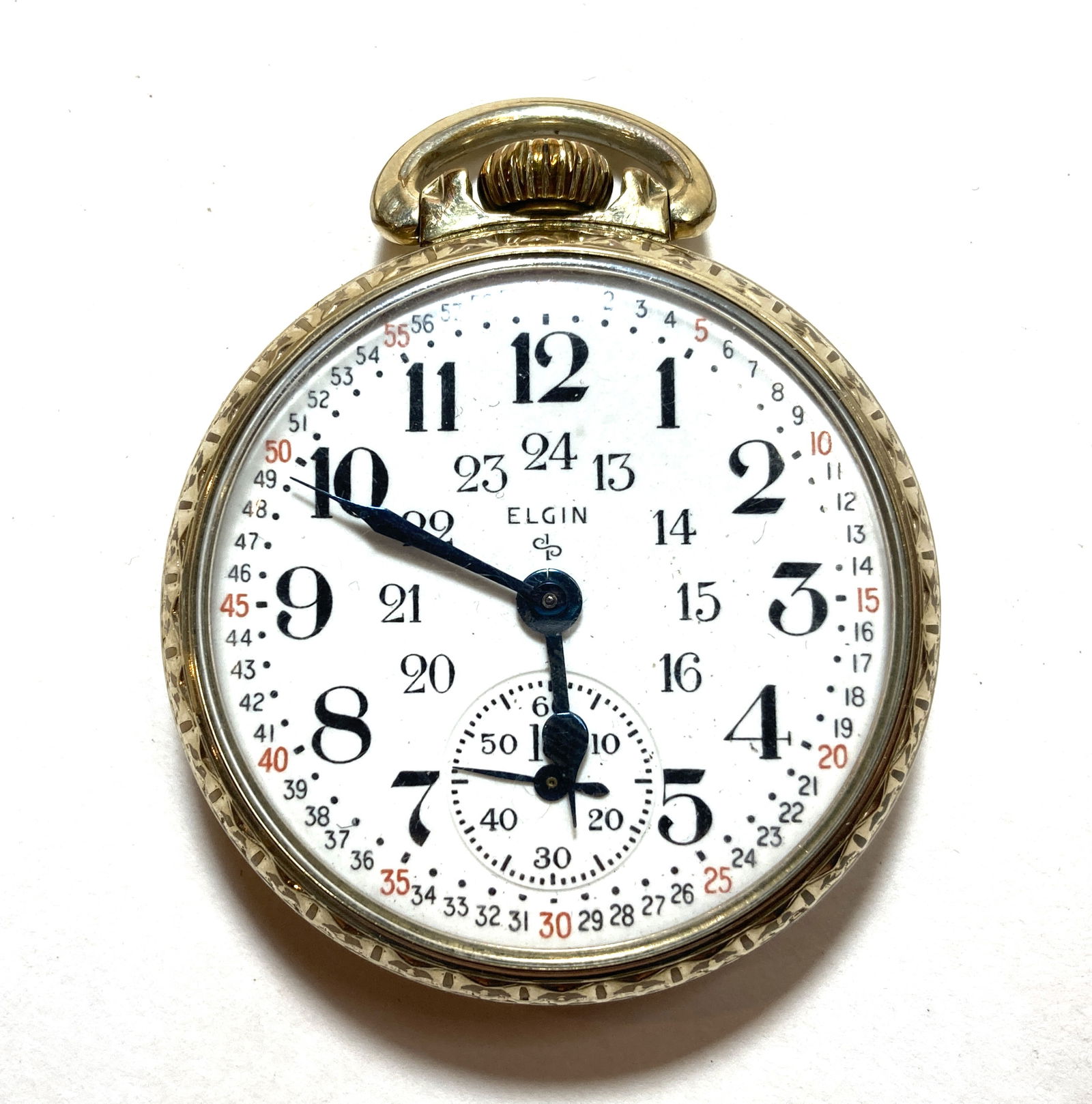 Elgin Watch Co  Railroad Conductor Pocket Watch Model 572 19 Jewel (1 of 13)