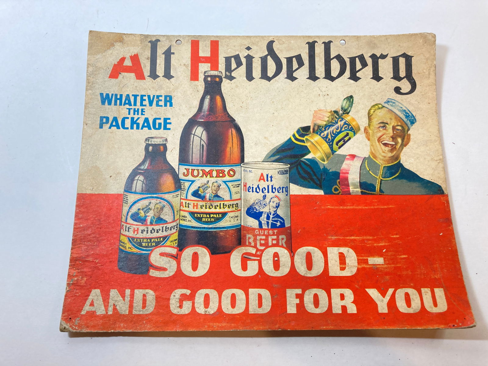 Heidelberg Beer Advertising Advertisement Cardboard  Sign (1 of 9)