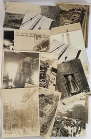 Lot of 18 Vintage Ship Shipbuilding Steam Engine Photos