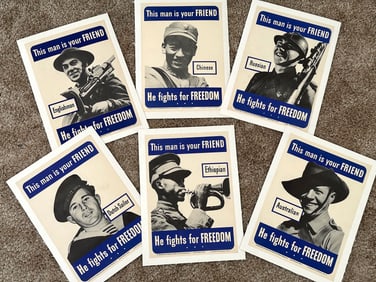6 Vintage WWII This Man is Your Friend Propaganda Posters