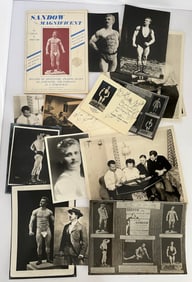 Lot of Strongman Eugen Sandow the Magnificent Photos Ephemera