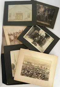 Group of 10 Antique 19th Century Cabinet Photos Police Shops Towns