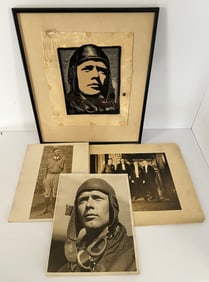 Lot of Aviator Charles Lindbergh Photos and Lone Eagle Booklet