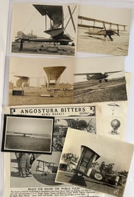 Group of Antique Early Aviation Airplane Historical Photographs