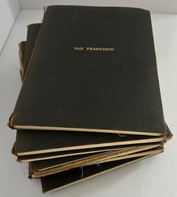 Group of Antique Hardbound Linen Backed Large Bay Area County Maps