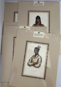 6 Antique 19th Century McKenney and Hall Native American