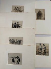 6 Antique Matted Inuit Native American Photographs Archers Tribe