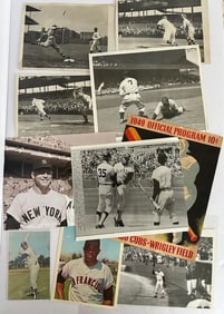 Lot of Vintage Baseball Photos Scorecards Program Willie Mays