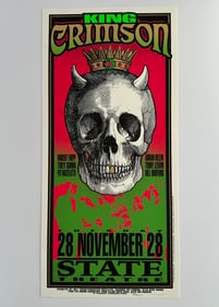 Vintage King Crimson State Theater Signed Mark Arminski Concert Poster