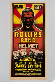 Vintage Rollins Band Pontiac MI Signed Arminski Concert Poster