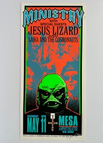 Vintage Ministry Mesa Arizona Signed Mark Arminski Concert Poster
