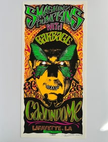 Vintage Smashing Pumpkins Cajundome Signed Arminski Concert Poster