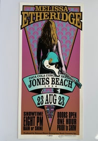 Vintage Melissa Etheridge Jones Beach Signed Arminski Concert Poster