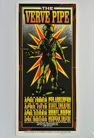 Vintage Verve Pipe Michigan Theater Signed Arminski Concert Poster