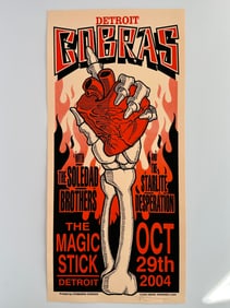Vintage Detroit Cobras The Magic Stick Signed Arminski Poster