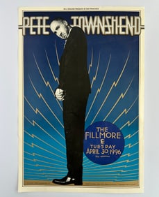 Vintage 1996 Fillmore San Francisco Pete Townsend Concert Poster