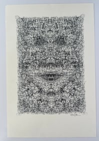Vintage Lee Conklin Faces Psychedelic Serigraph Poster