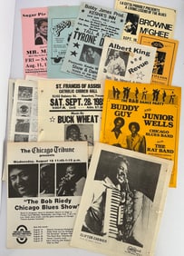 Vintage Lot 1970s Blues Concert Flyers Albert King Buddy Guy Junior Wells