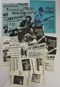 Lot Vintage 1970s Blues Concert Flyers Albert Collins Buddy Guy Lonnie Brooks