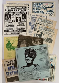 Lot of Vintage 1970s San Francisco Blues Festival Flyers