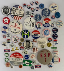 Lot of Vintage 1960s 1970s Political Campaign Buttons Pinbacks