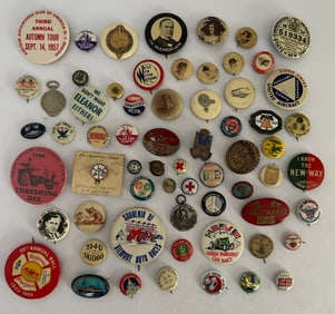Lot of Antique Vintage Various Pins Pinbacks and Buttons