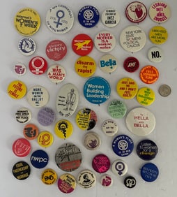Lot of Vintage 1970s Womens ERA Equal Rights Buttons