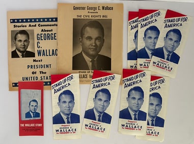 Lot of 1968 George Wallace For President Ephemera Campaign Pamphlets