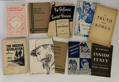 Group Vintage Communism and Political Books Lenin Trotsky Fidel Castro