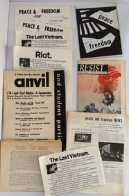 Lot of Vintage Anti Vietnam War Peace Freedom Political Ephemera