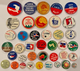 Vintage Lot of Central American and Caribbean Political Cause Buttons