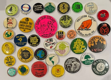 Lot of Vintage 1970s 1980s Environmental Pinbacks Buttons