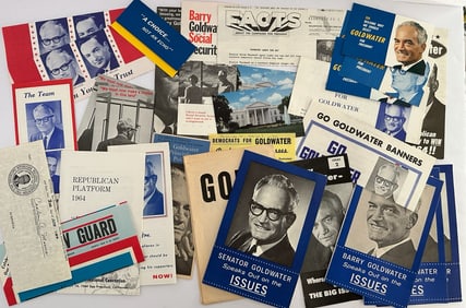Lot of Vintage 1960s Barry Goldwater Campaign Ephemera