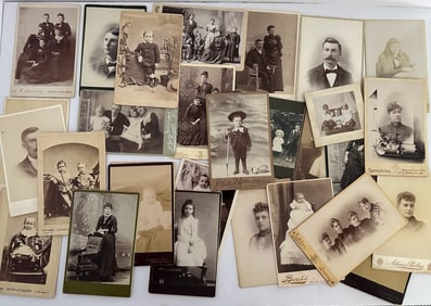 Large Lot of Antique 19th Century Cabinet Photos Women Children