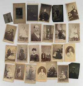 Lot of Antique 19th Century CDV and Tintype Photographs