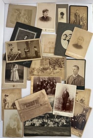 Lot of Antique 19th Century Cabinet Photographs People Houses