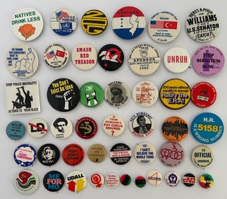 Lot of Vintage 1970s Varied Pinbacks Button Political Causes