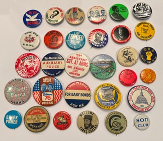 Lot of Vintage 1960s 1970s Political Causes Protest Buttons