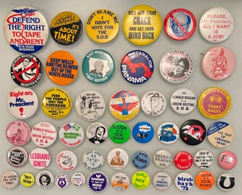 Lot of Vintage Various 1970s Political and Cause Buttons Pinbacks