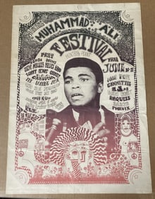 ULTRA Rare MUHAMMED ALI FESTIVAL POSTER Poster (1967) Steve Miller Band