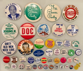 Lot of Various Unusual 1970s Political Campaign Buttons