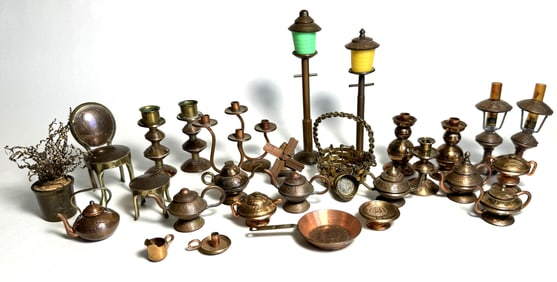 Miniature Doll House Accessories & Furniture Made From Coins