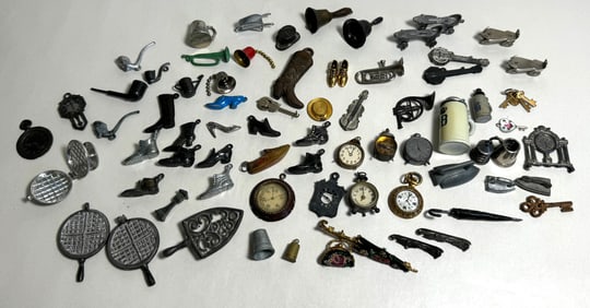 Mixed Lot of Miniature Doll House Accessories & Charms