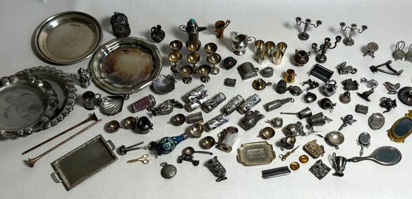 Mixed Lot of Miniature Doll House Sterling Silver