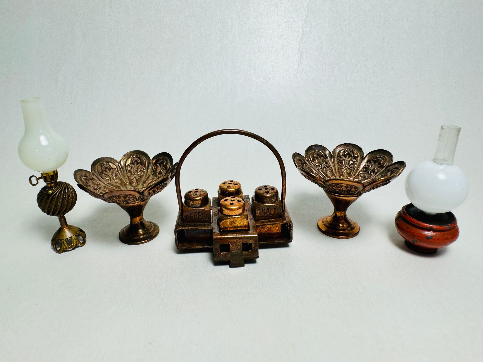 Vintage Doll House Miniature Copper Metal Accessories Lot (1 of 5)