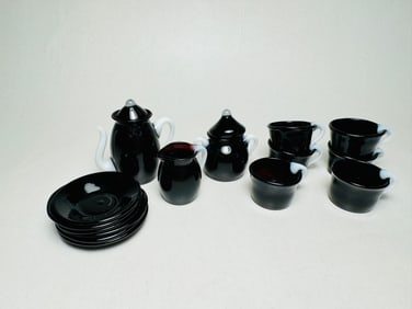 Vintage Doll House Miniature Murano Glass Tea Set