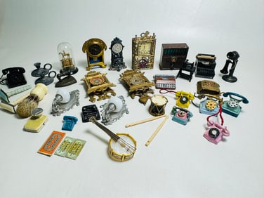 Vintage Doll House Miniature Accessory Lot