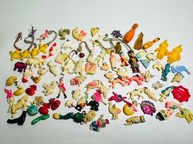 Vintage Miniature Celluloid Accessory Charm Totem Lot