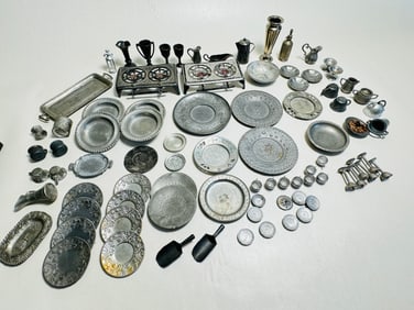 Vintage Dollhouse Miniature Pewter Kitchen Cooking Accessory