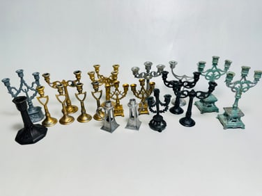 Vintage Dollhouse Miniature Candlesticks Candelabras